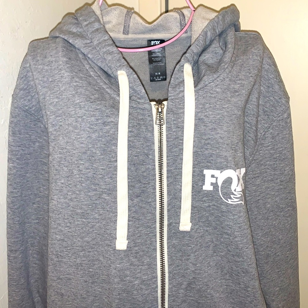 -Fox Gray/White Hooded Sweatshirt Medium - Picture 3 of 9